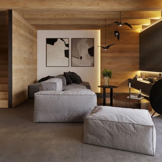 Vizualizace obývacího pokoje