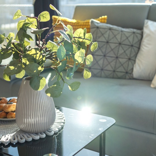 Focení homestagingových prvků v obývacím pokoji